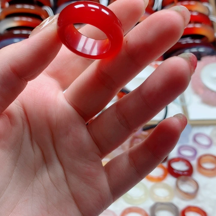 玛瑙/玉髓戒指未镶嵌W**G