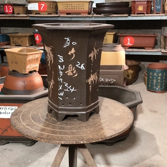 紫砂紫砂花盆包邮