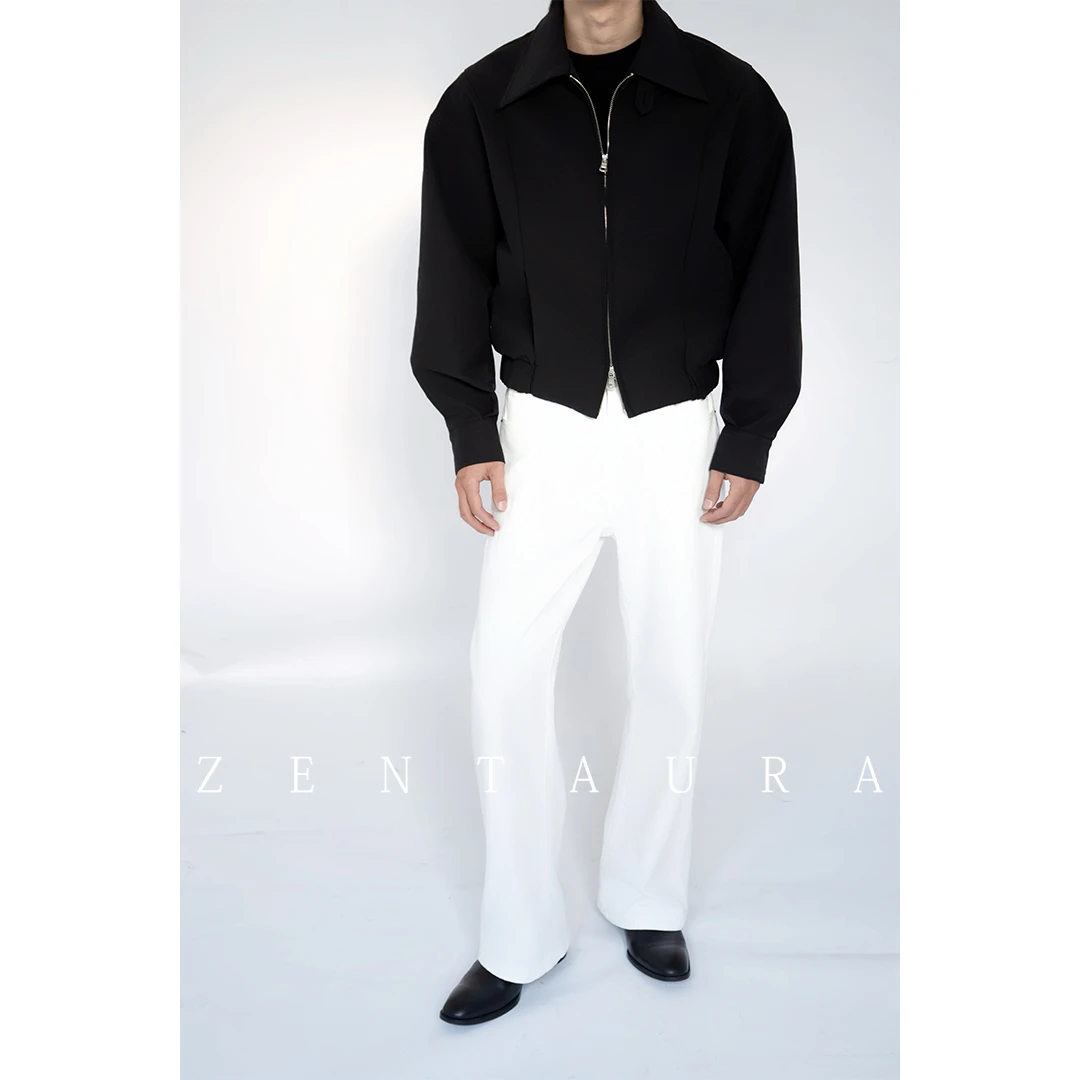 【神盐会长品牌】之南ZENTAURA丨双层领廓形蝙蝠夹克宽松时尚百搭