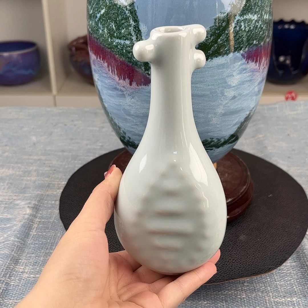 瓷片花器知音摆件