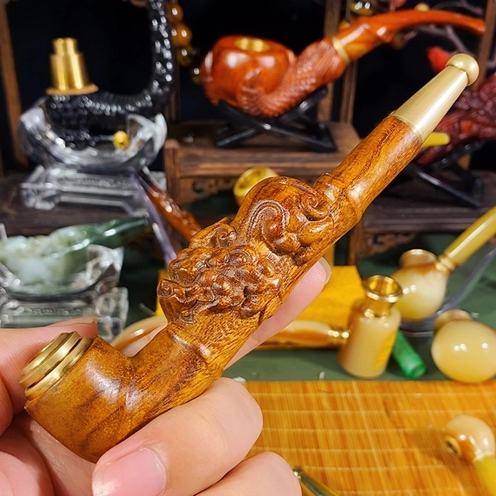 高端定制金丝楠烟嘴