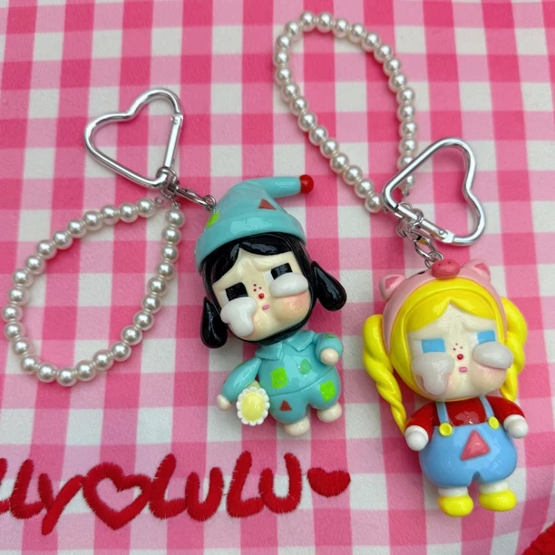 哭wa钥匙扣挂件毛绒手工公仔玩偶包包挂饰