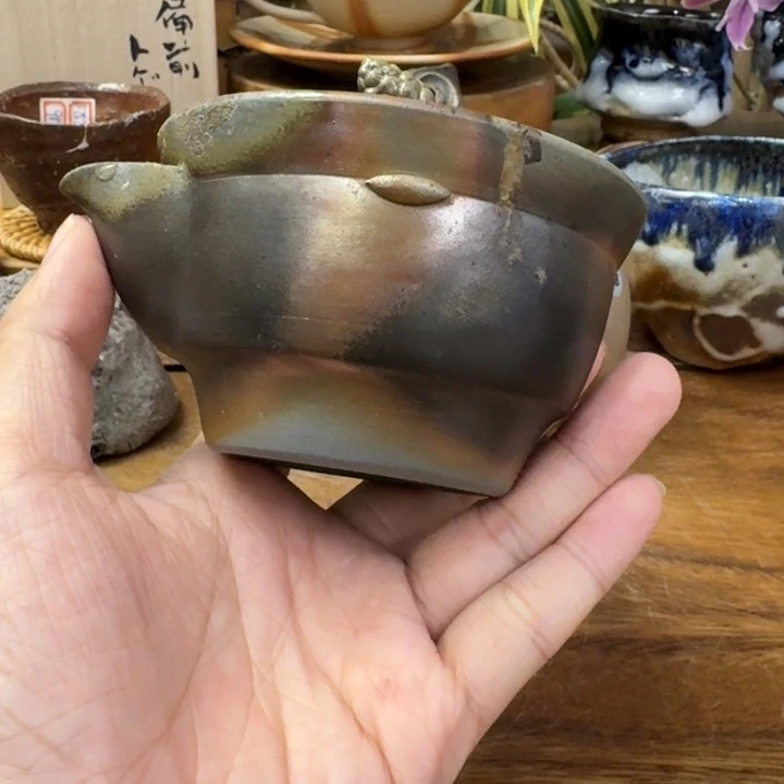 初代小西陶古备前烧宝瓶福利一口价