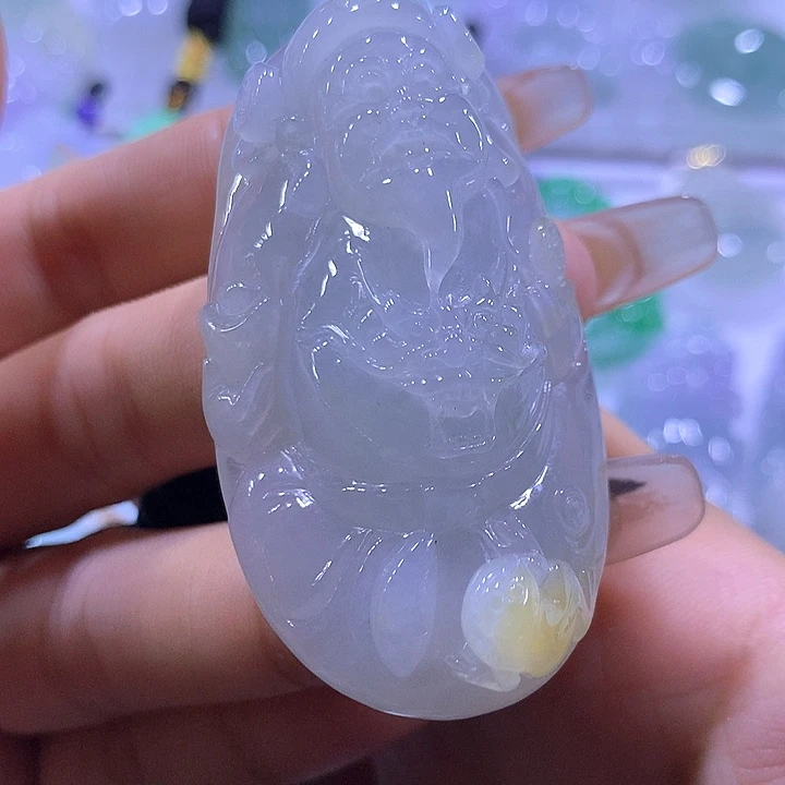 颈饰未镶嵌翡翠天然翡翠A货吊坠
