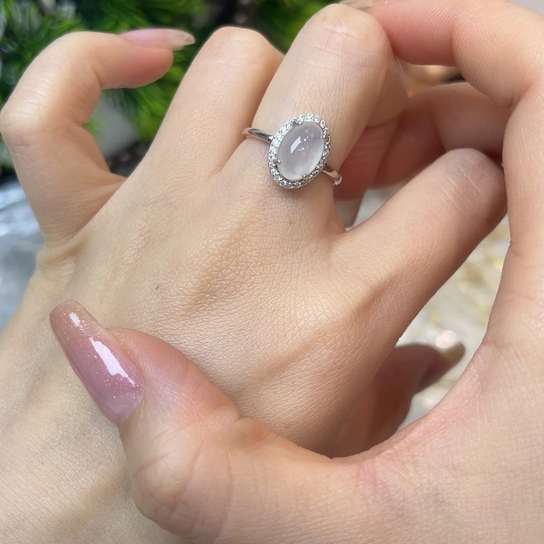 翡翠银S925镶嵌戒指