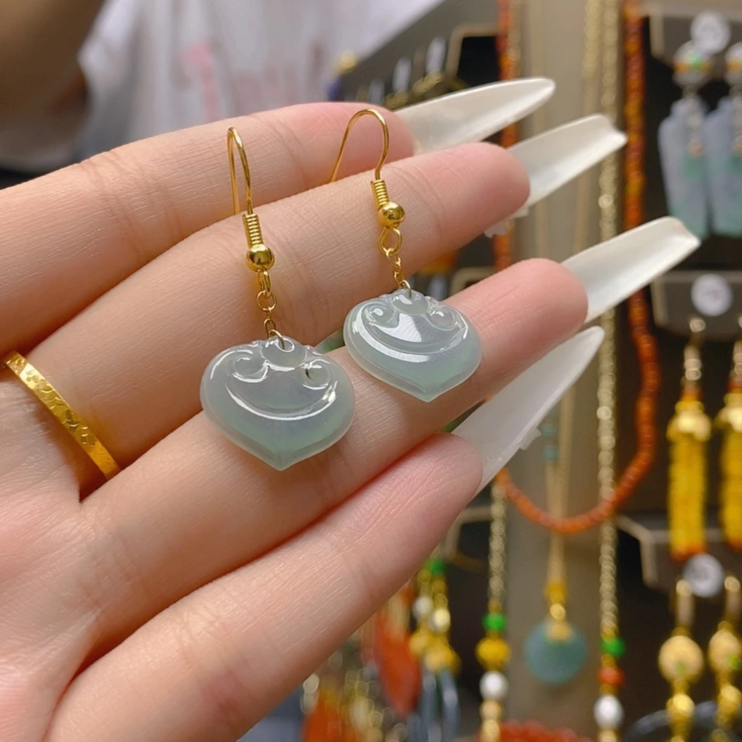 翡翠合金耳饰翡翠