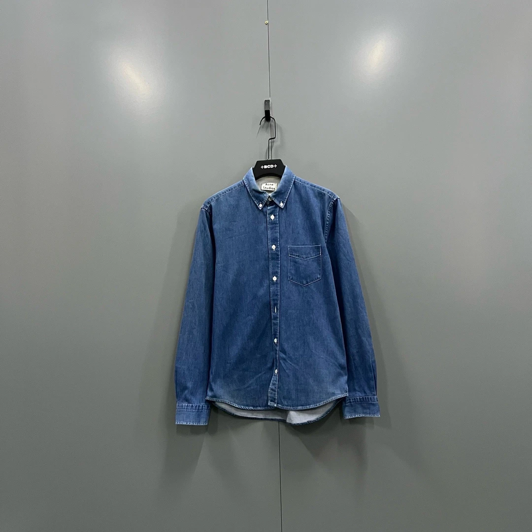 99新 Acne studio jp79 Acne 蓝色牛仔衬衫 46码 016066