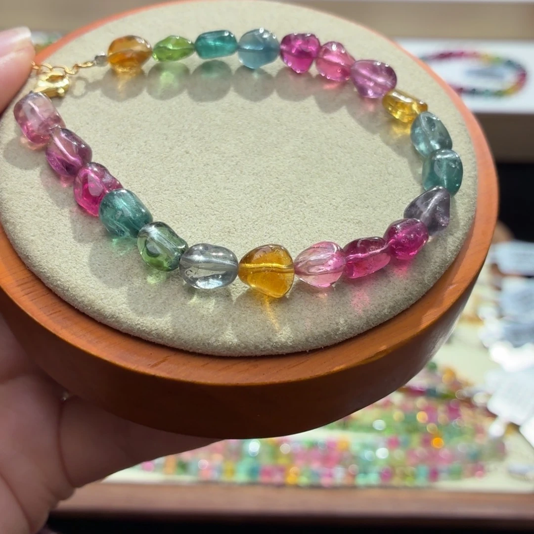 手串碧玺未镶嵌两天看货期