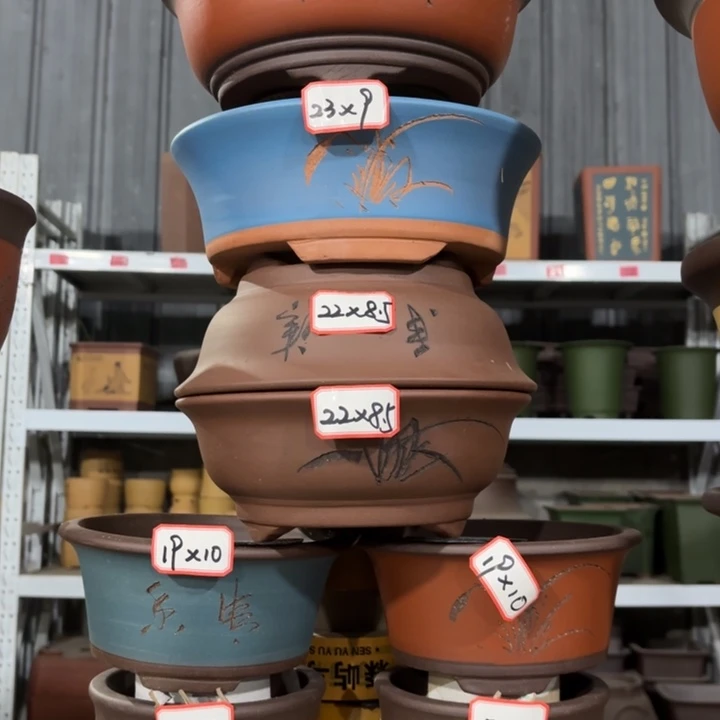 紫砂花盆100-8。