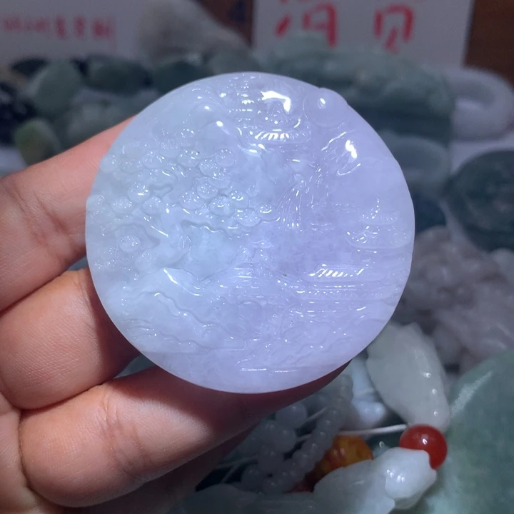 颈饰未镶嵌翡翠保真天然A货翡翠