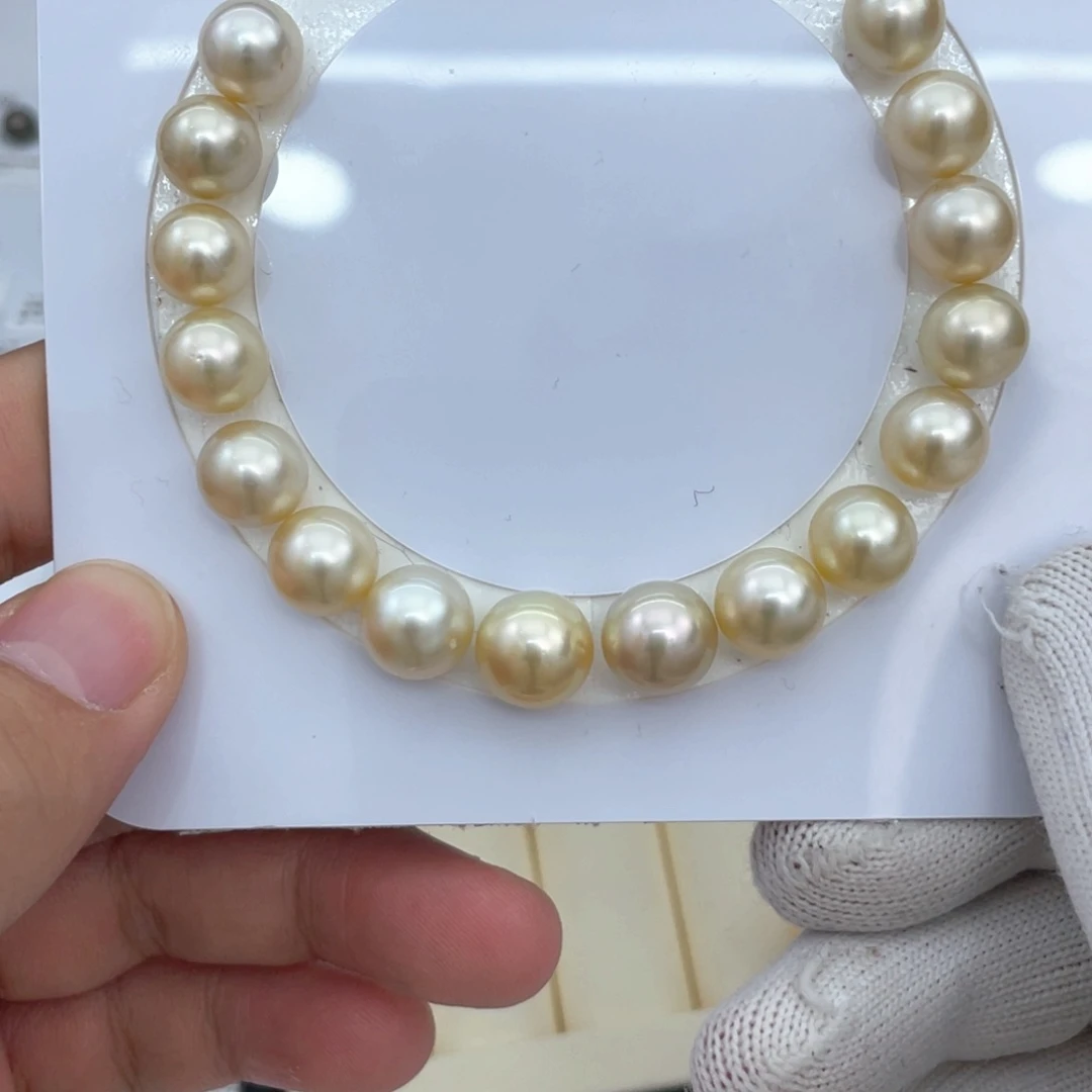 海水珍珠南洋金珠手串不退不换未镶嵌分****王