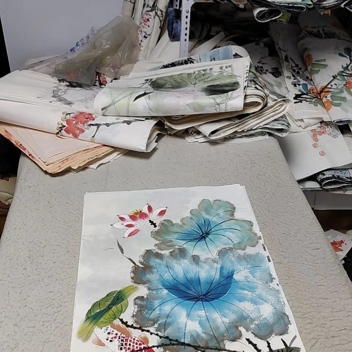 水***粉国画落款后台备注