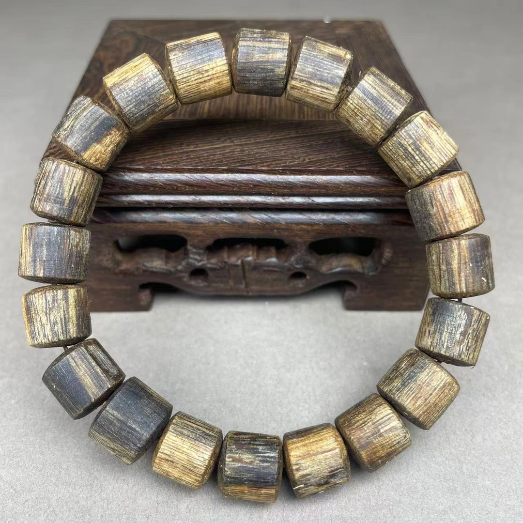 沉香【璟香丰】海南绿棋楠桶珠9mm 高货 直播间实物为准多样发其一