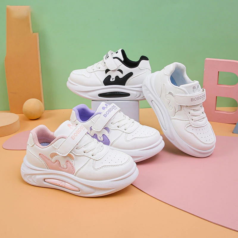 2025年早春儿童春秋款新款女童板鞋超软熊猫男童运动鞋开学小白鞋