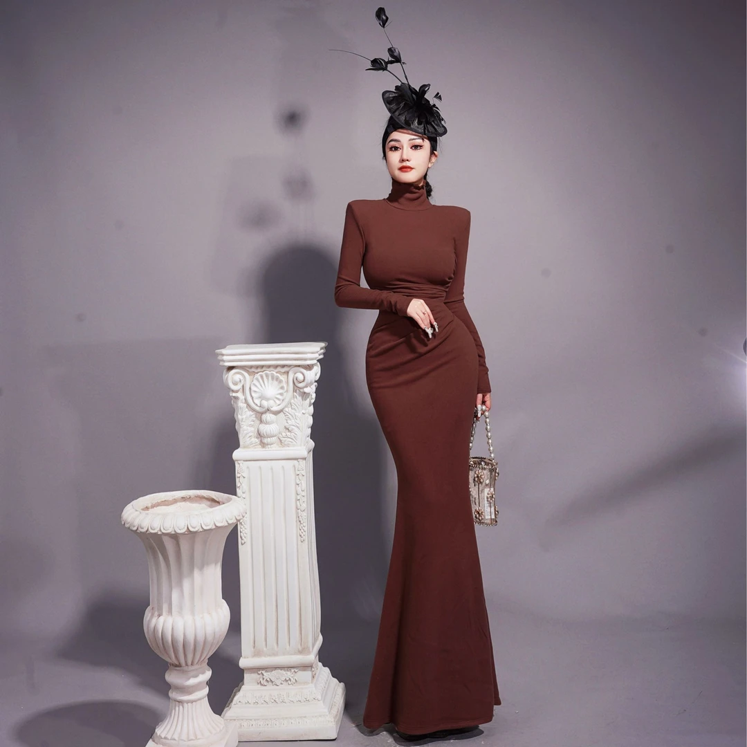 【星姐推荐】星原创高级定制【冰美式】设计师款轻奢名媛长款连衣裙