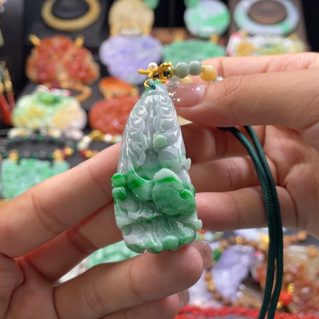 翡翠未镶嵌颈饰代编织