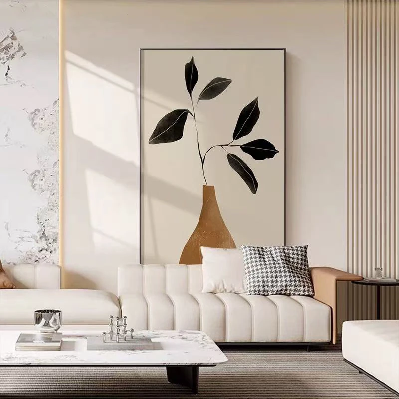 【一枝独秀】客厅玄关 餐厅 砂岩质感装饰画