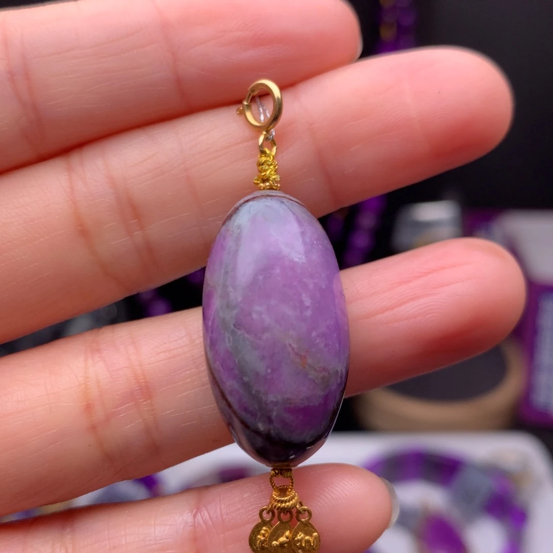 苏纪石（舒俱来）18K金镶嵌吊坠