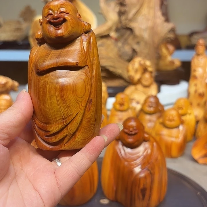 柏木太行崖柏弥勒佛