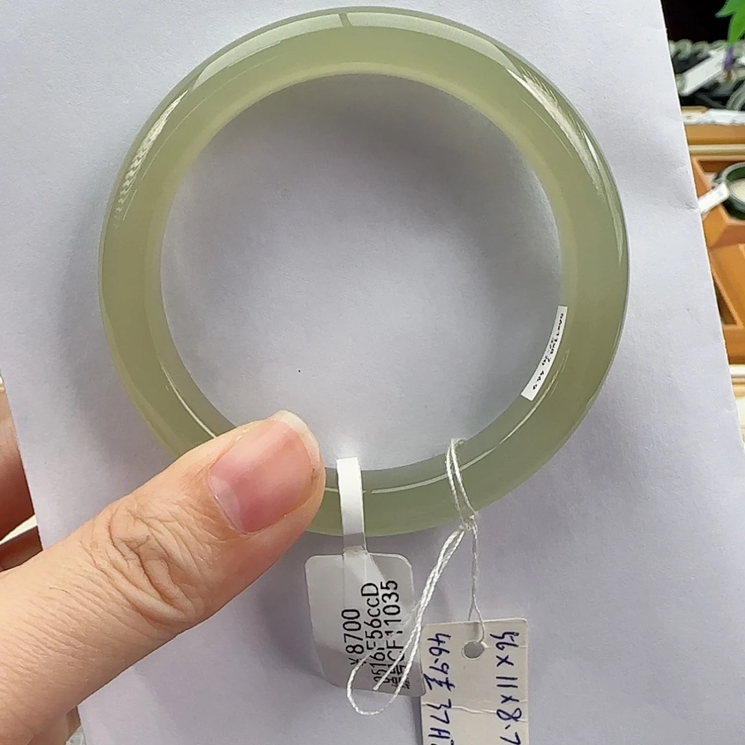 和田玉手镯未镶嵌57