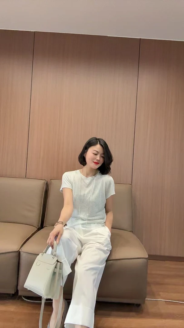 TANTAN 简约纯色百搭显瘦T恤866