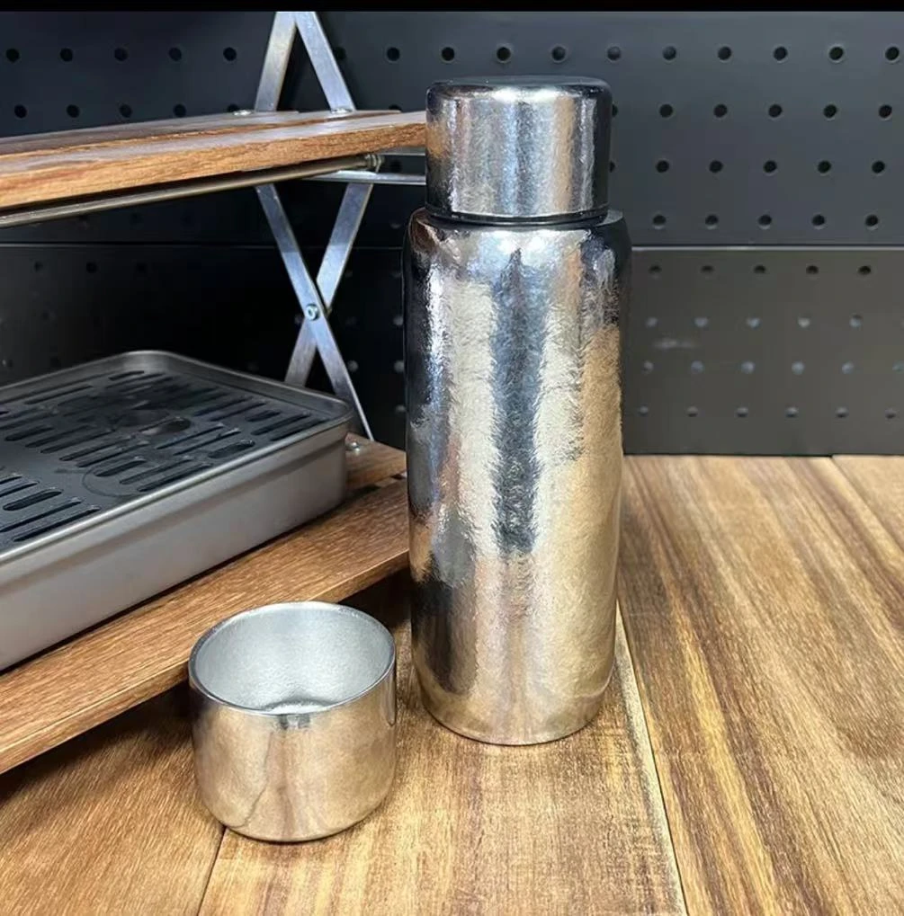 纯钛保温杯磁悬浮高档磁吸钛杯内外双层抽真空商务保温杯子大容量