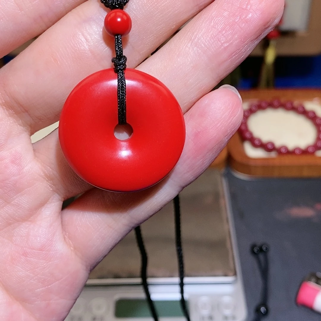 【闪购商品】天然辰砂平安扣