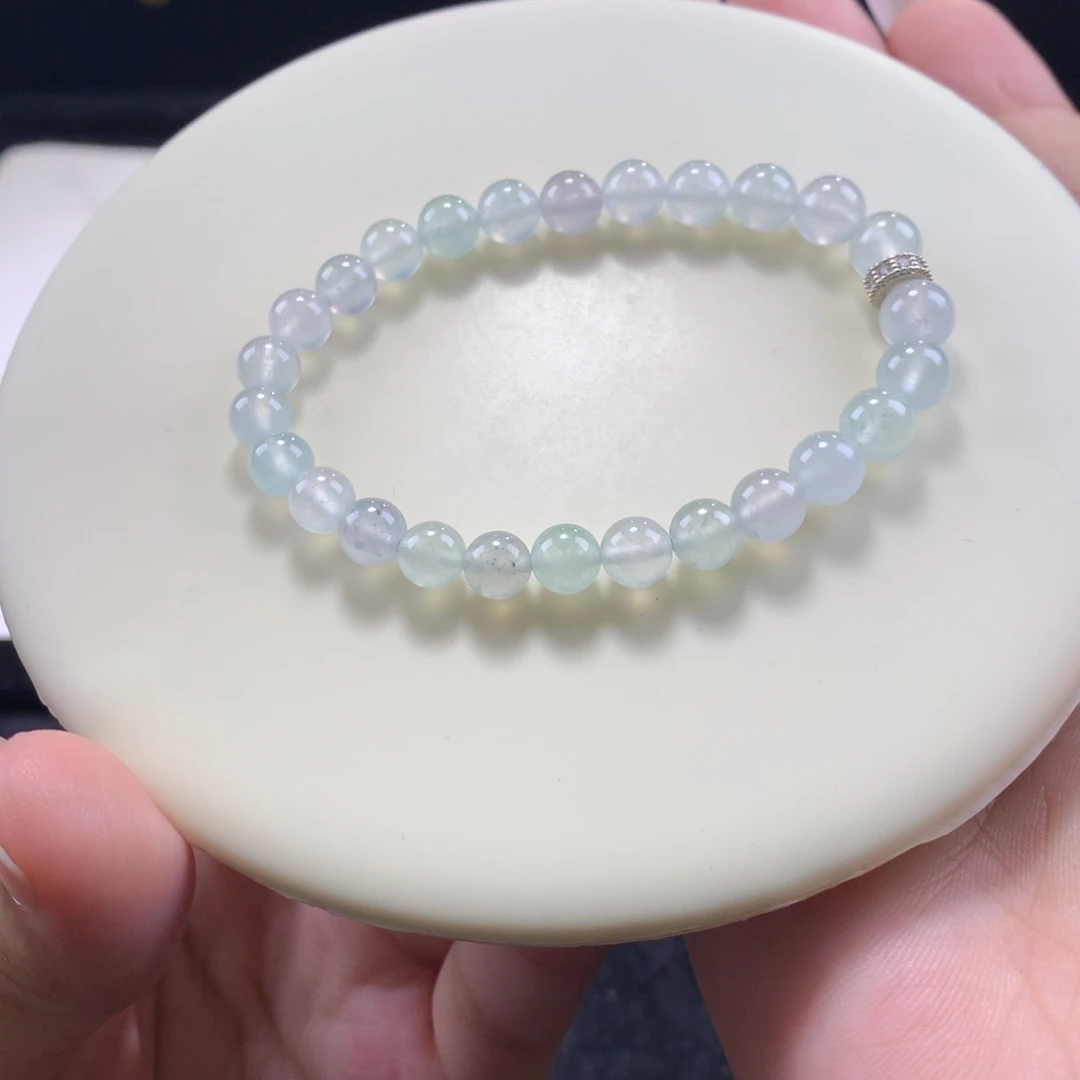 未镶嵌手串翡翠白月光