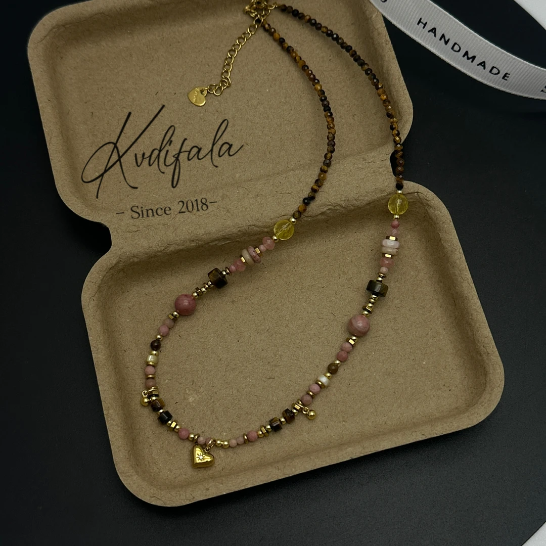 钛钢项链 2261【聚福】吴昕同款多巴胺女款高级感轻奢小众独特串珠