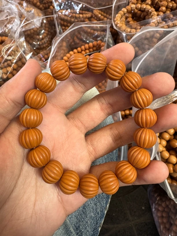 【D4709】猴头核桃手串雕刻瓜珠 14mm 左右大尺寸