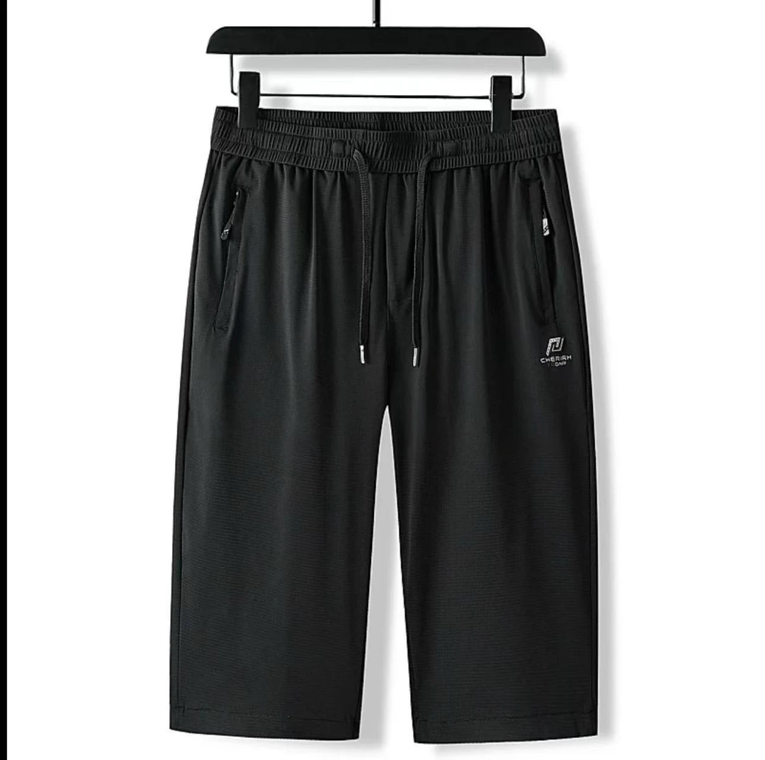 男士冰丝速干短裤夏季新款运动休闲裤子宽松大码五分裤男款舒适