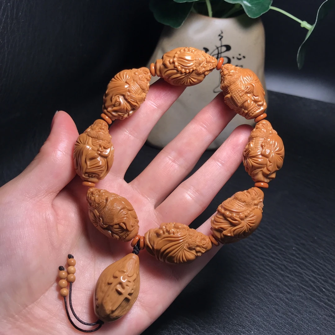 精品【达摩悟禅】选用上等老核雕刻 核质绝对可以，达摩整雕工艺