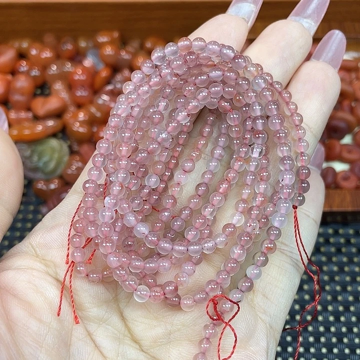 南红玛瑙未镶嵌颈饰小米珠