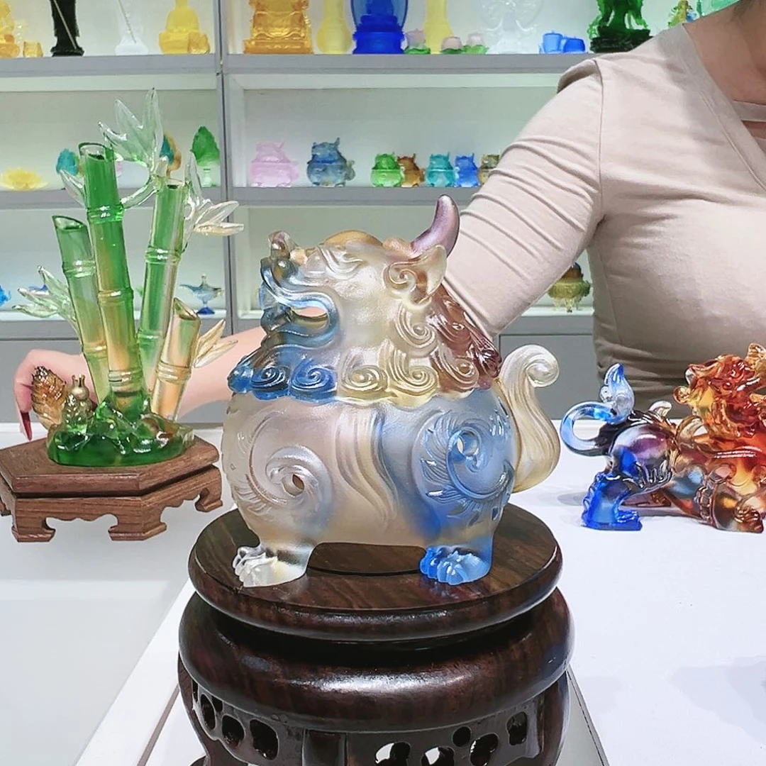 【闪购商品】手工艺品琉璃狻猊香炉小号