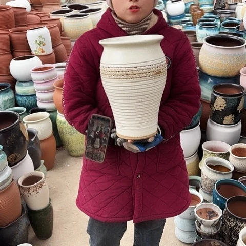 口20高32瑕疵盆子。