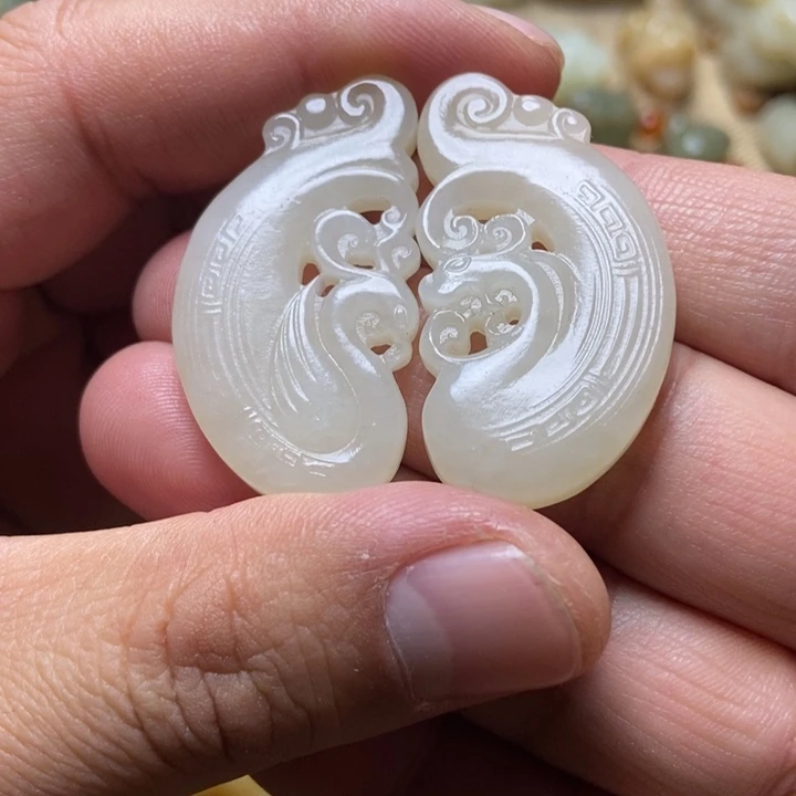 和田玉未镶嵌挂件