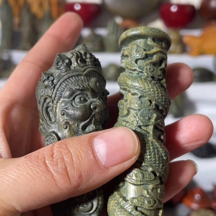 木荒****?阿根廷绿檀降魔杵龙柱