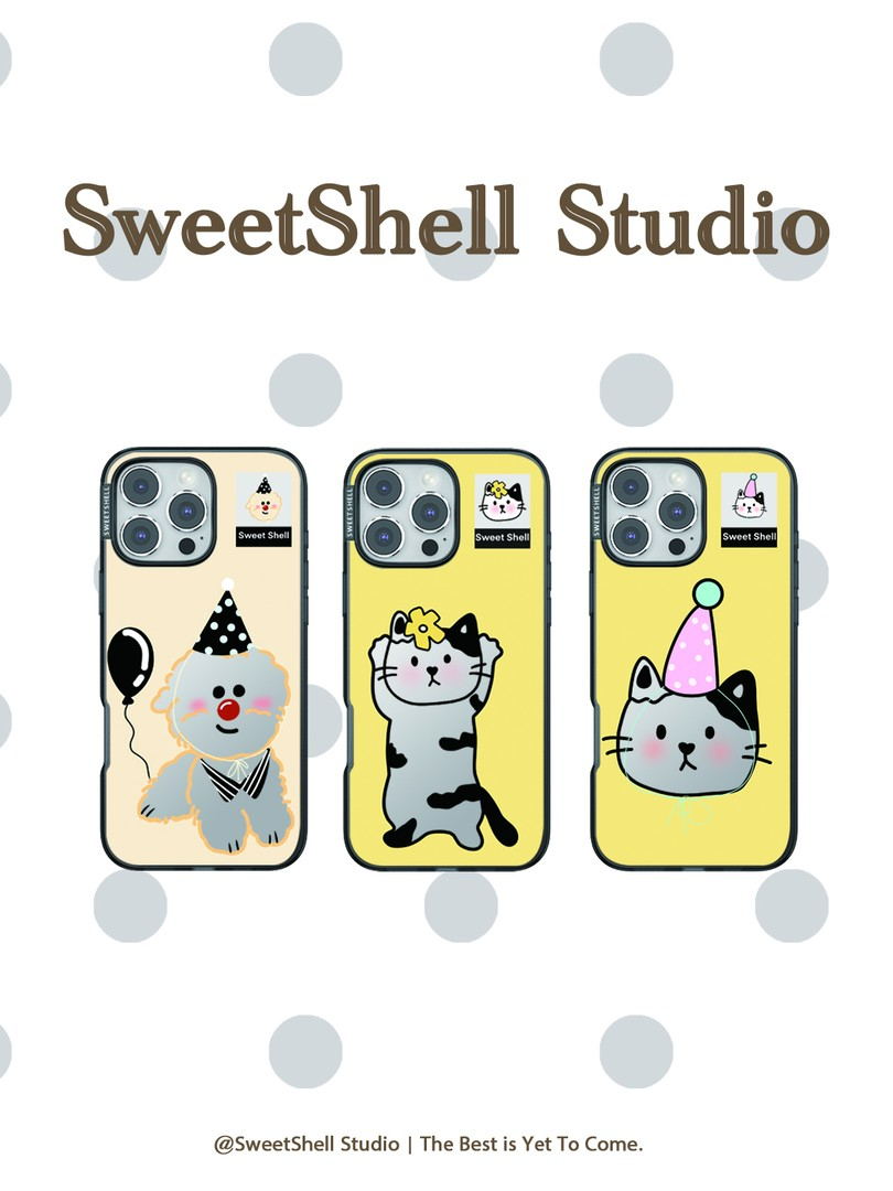 Sweet Shell 原创【猫狗萌力发电站】适用于苹果防摔个性手机壳