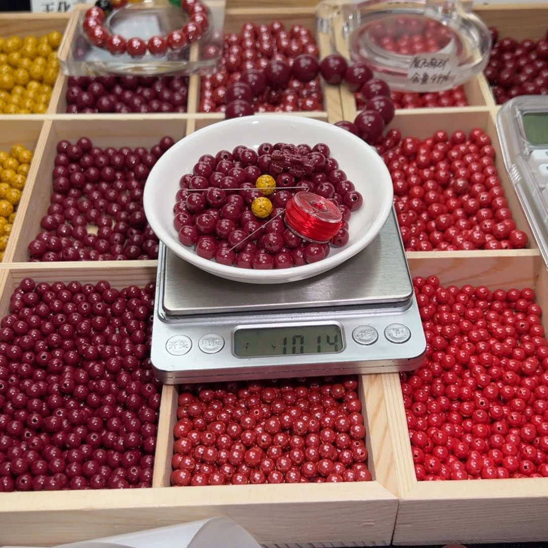 周***3天然辰砂卡8紫金砂108颗