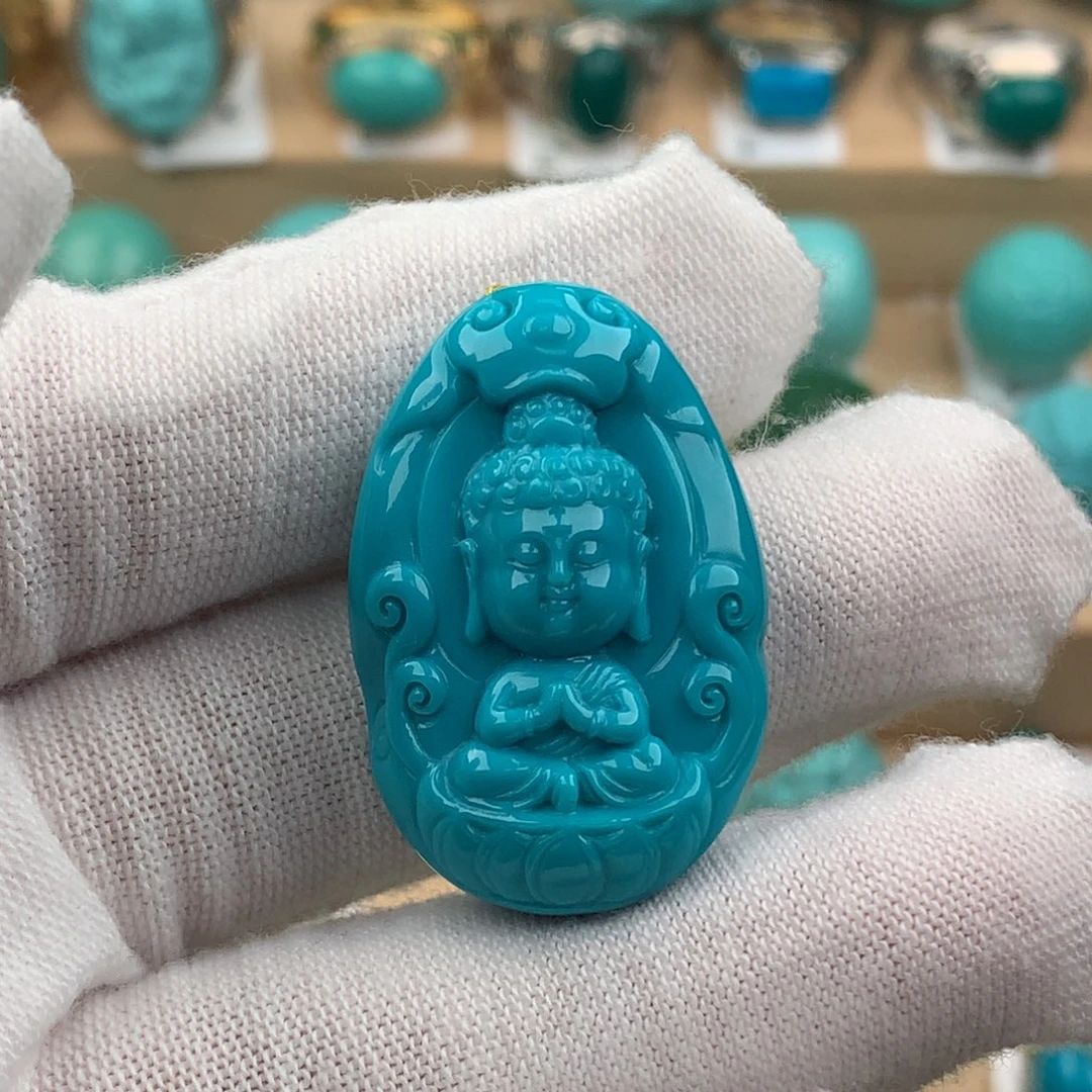 绿松石宝宝佛未镶嵌