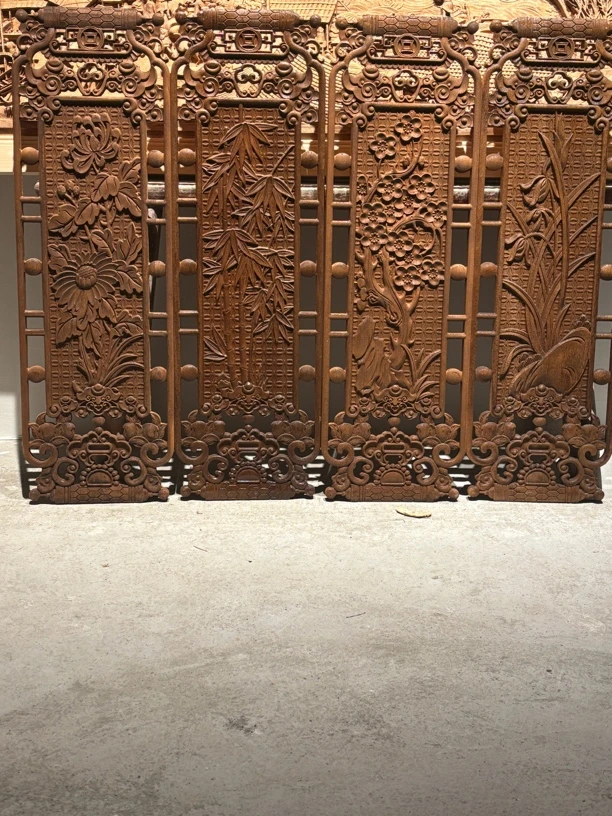 80*28东阳木雕梅兰竹菊