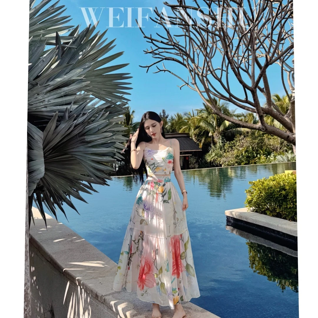 WEIFANSHU/魏凡舒【椰林海风】度假连衣裙