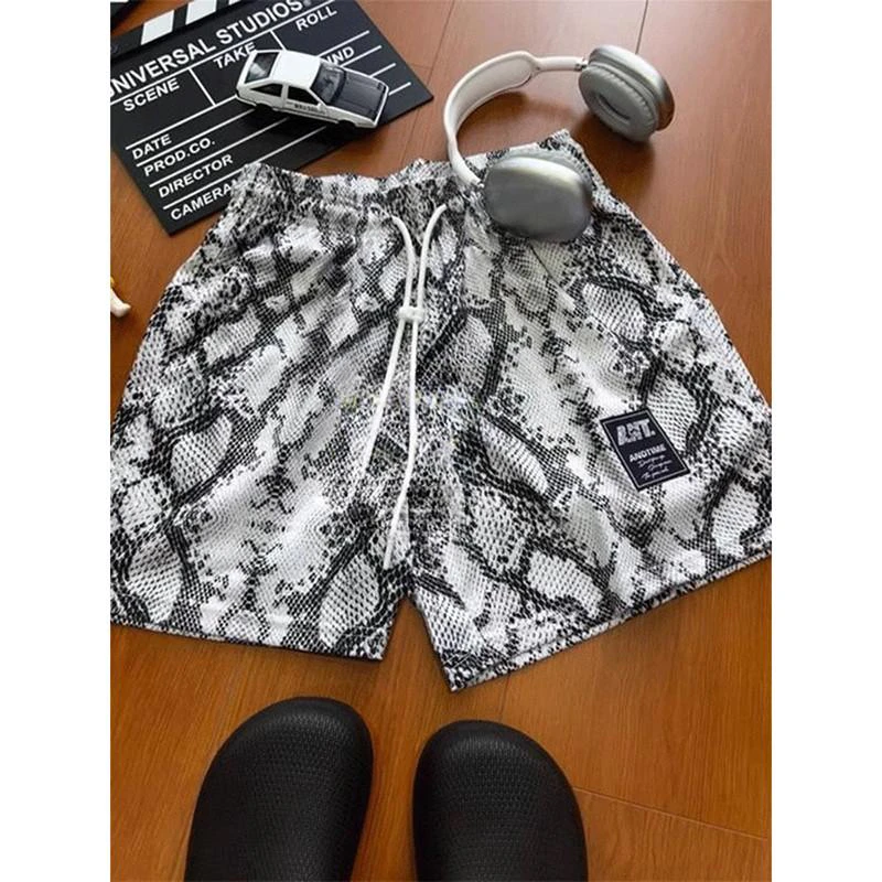 andtime美式短裤凉感蟒蛇纹理运动重磅宽松吸湿排汗透气篮球裤潮