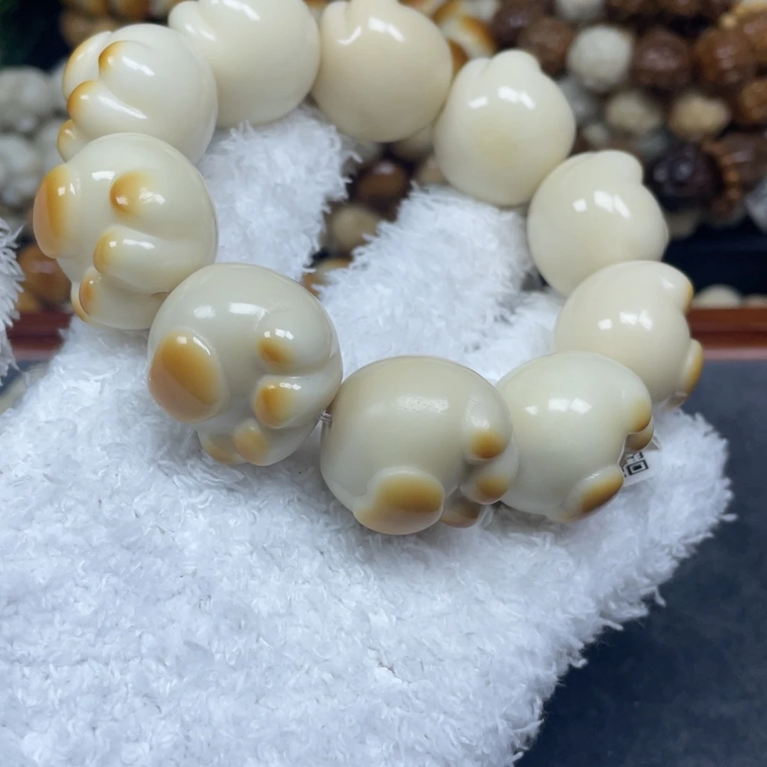 菩提根/象牙果手串12.14.235微瑕猫爪