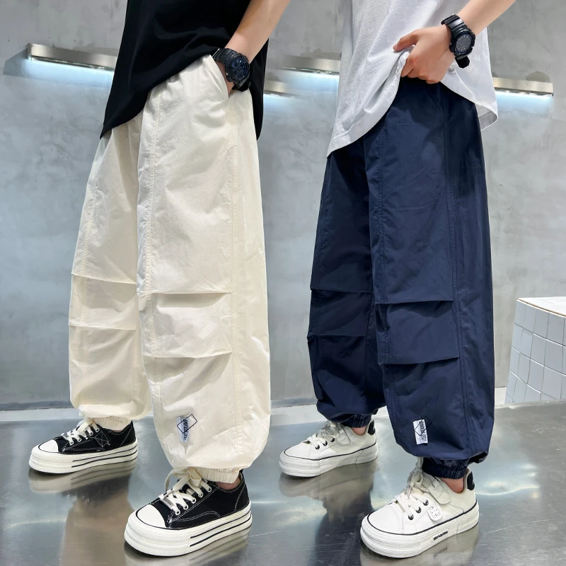 男童夏季防蚊裤2025新款男孩中大童休闲帅气夏装儿童炸街薄款裤子