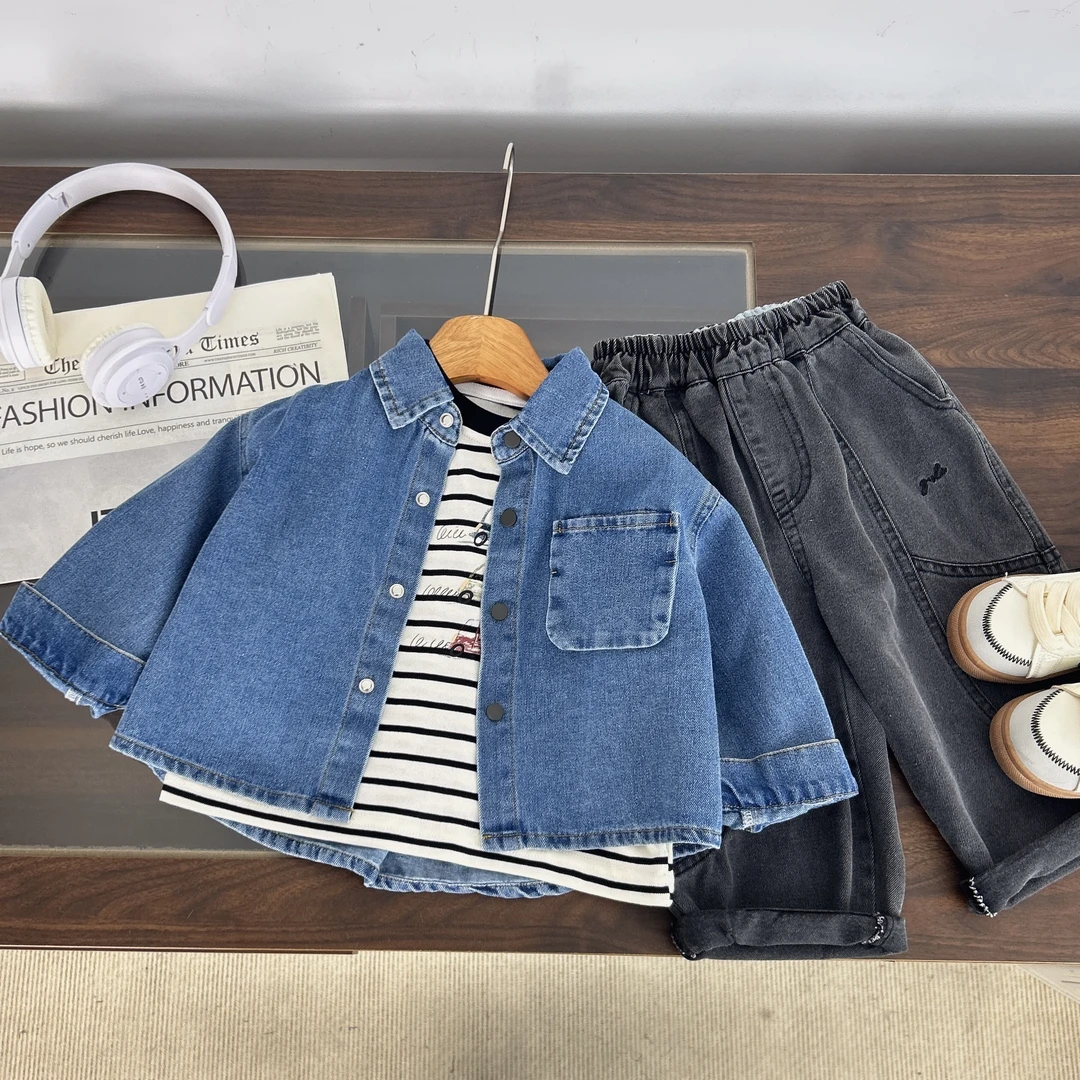 【汽车派对】儿童2025新款中小童男宝三件套XZ008