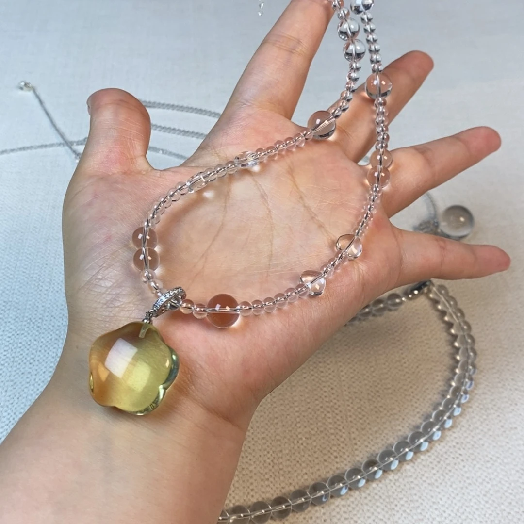 项链黄水全净体 爱心泡泡珠星星项链