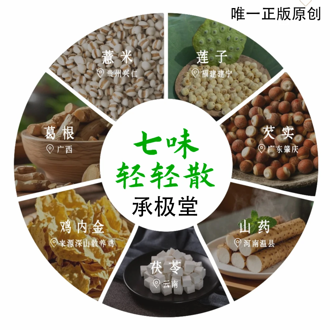 【（西疆苗方{兵哥}）气血四臣汤升级】正版原创湿气救星轻轻散茯苓