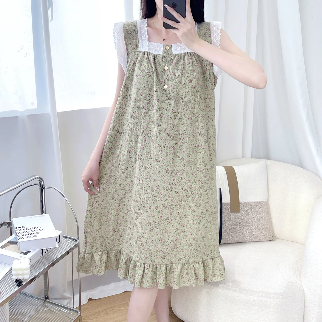 可外穿睡衣女款爆款2025新款夏季背心睡裙宽松后妈裙带胸垫家居服