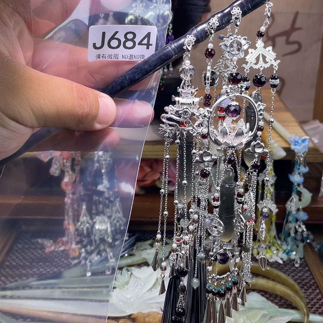 灼***灼蛇纹石玉未镶嵌发饰